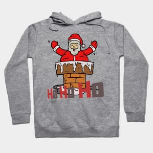 Stuck Santa Claus on Top Hoodie